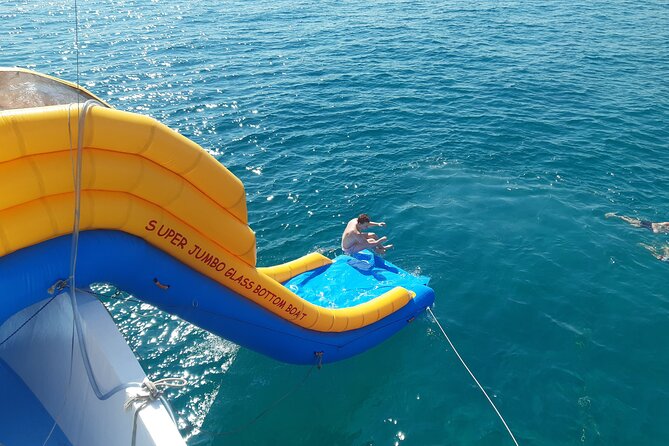 2.5 hour Glass Bottom Boat Trip, Snorkeling, Sliding and Fun - First stop: the Vera K. shipwreck