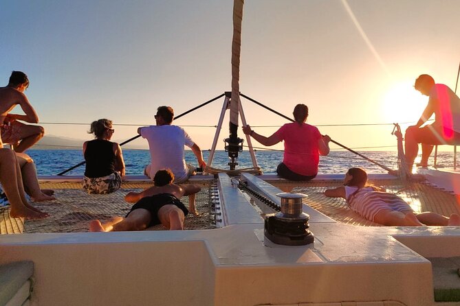 Ayia Napa: Sunset Catamaran Cruise with Lunch & Open Bar - Swimming and water toys at the first sea stop