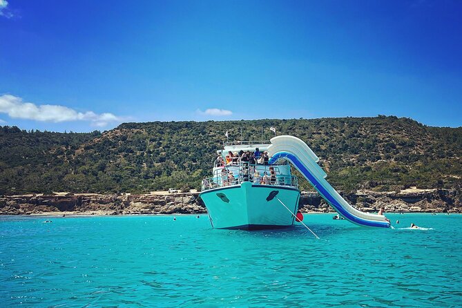 Blue Lagoon trip with slide & music departing from Latchi harbour - The one-hour Blue Lagoon stop