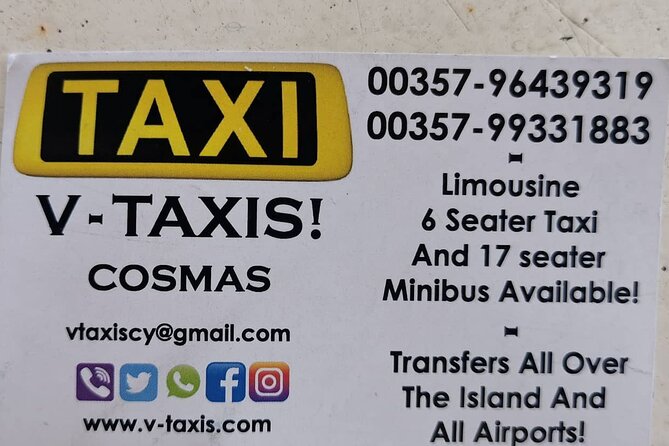 Cyprus Larnaca Airport Private Transfers to Ayia Napa 1-5 Passengers - Key Points Before You Book