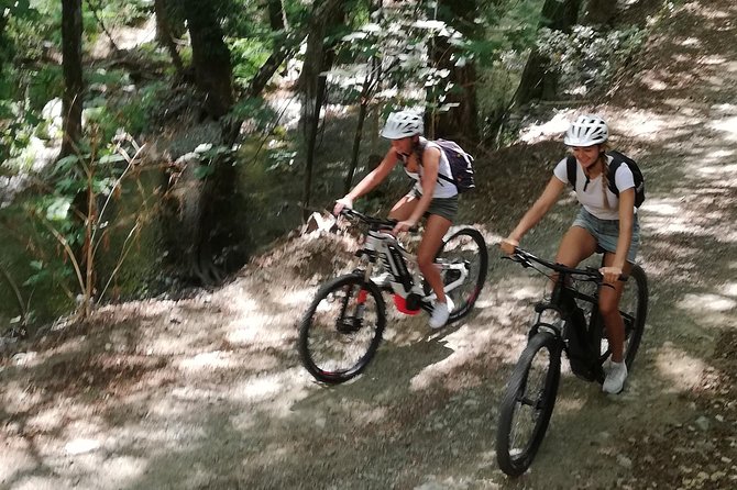Explore Paphos forest with e-mountain bikes - Quiet roads, river sounds, and changing views