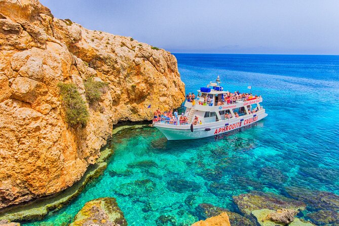 From Protaras: Turtle Cove & Blue Lagoon Cruise - Pernera Fishing Shelter and the resort coast