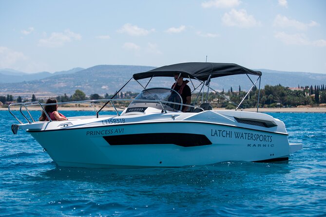 Luxury Karnic SL701 Boat with driver to Blue Lagoon & more - Leaving Latchi Harbour for the Akamas coast