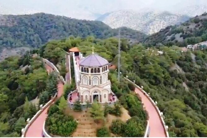 Troodos Peaks & Mountain Flavors Day Tour from Paphos - Chrysoroyiatissa Monastery and the first mountain views